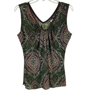 Y2K Olive Green Boho Grunge Fairycore Cami XL